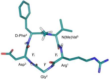 Three Dimensional Structure Of Cilengitide Obtained By Open I