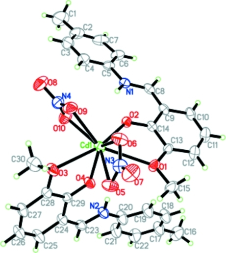 The molecular structure of complex, showing the atom-la | Open-i