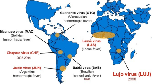 Geographic Distribution Of Arenaviral Hemorrhagic Fever Open I