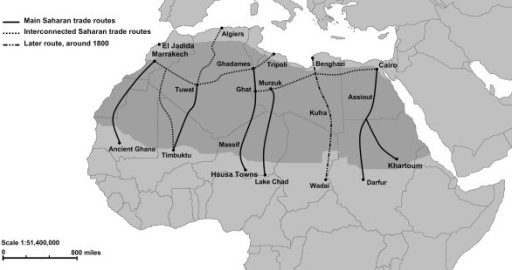 Routes For Trans-Saharan Slave Trade. Adapted From Sega | Open-i