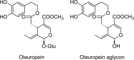 Structures of oleuropein and oleuropein aglycone | Open-i