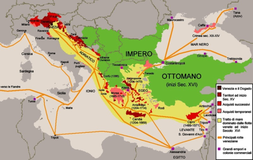 The extent of the Venetian Empire, its commercial colon | Open-i