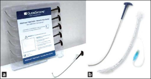 (a and b) The GlideRite® rigid stylet is specifically | Open-i