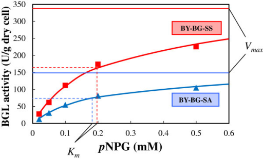 Kinetic Parameters Of The B Glucosidase Bgl Displayin Open I