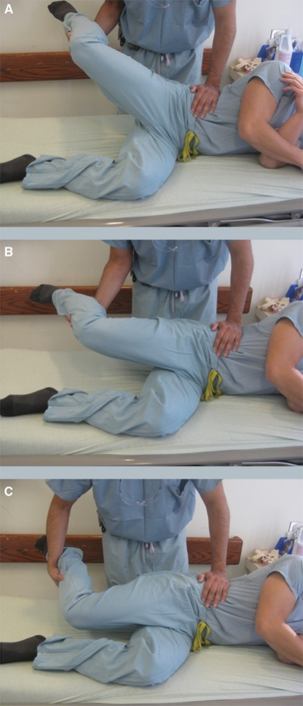 Ober test for iliotibial band tightness: A, positioning | Open-i