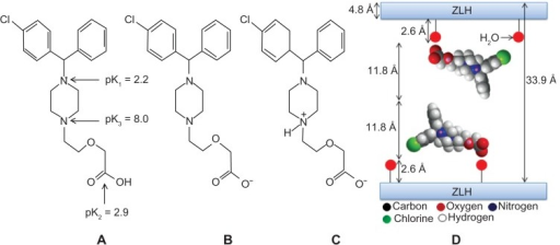 Structure of cetirizine at different pH (A–C) and mol | Open-i