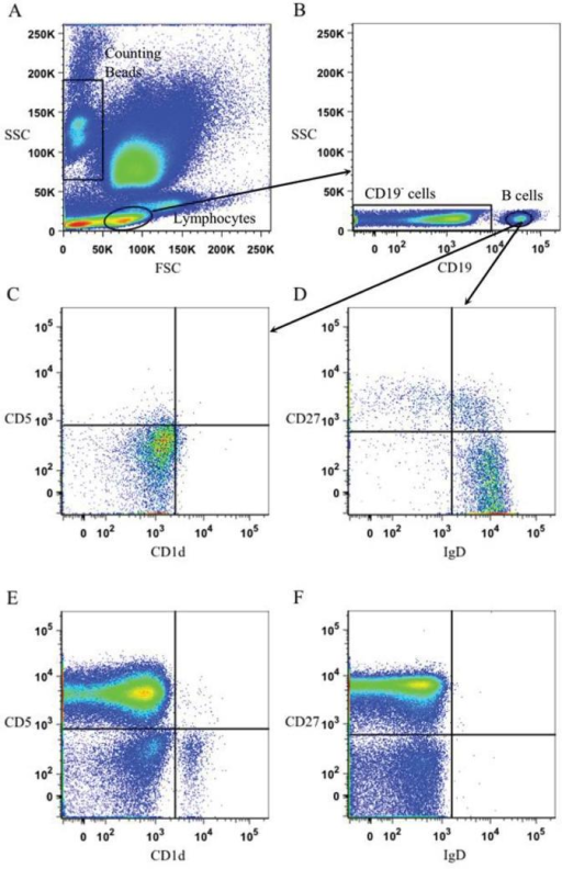 Whole blood flow cytometric analysis. A: Forward scatte | Open-i