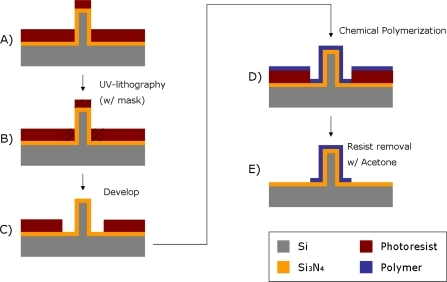 Schematic illustration of polymer film patterning. (A) | Open-i