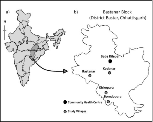 A) Map Of India Showing Chhattisgarh State, B) Bastanar | Open-i