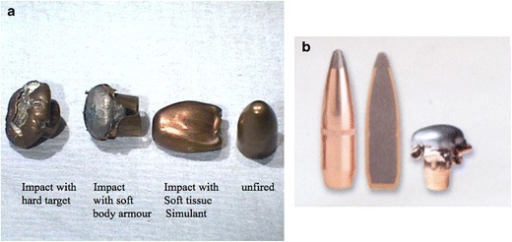 a Photograph of full-metal jacket bullets (9-mm pistol | Open-i