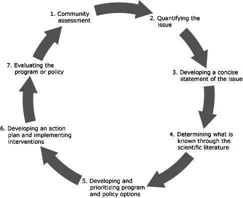 Evidence-based public health framework (1). The 7 stages of the ...