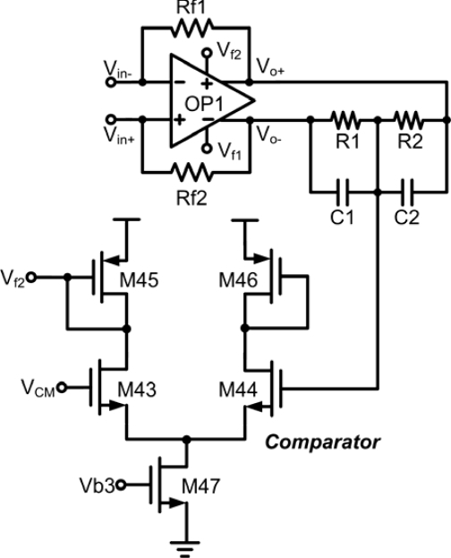 Common mode feedback circuit of the second stage open i