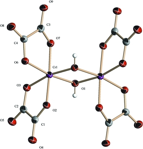 Ortep Drawing Of The Anionic Dimer C2o4 2cr µ Oh 2cr Open I