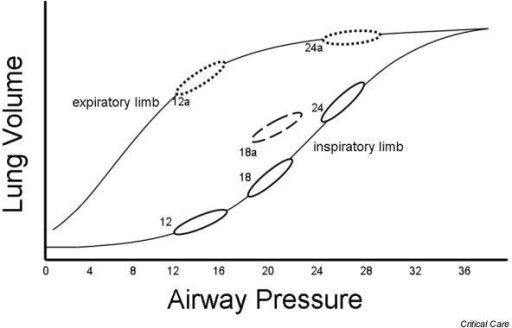 Pressure–volume curve demonstrating tidal ventilation | Open-i