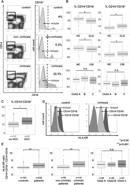 and more activated phenotype in patients with liver cirrhosis