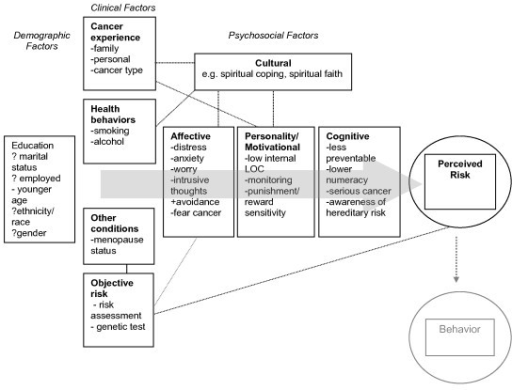 Interrelated factors associated with cancer risk percep | Open-i