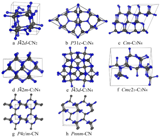 Crystal Structures Of Carbon Nitridesa Cn2 Bp31c Open I 