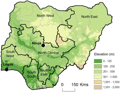 Map of Nigeria and its geopolitical zones.North Central | Open-i