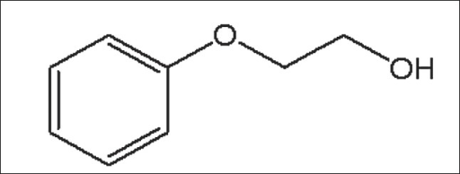 Chemical structure of 2-phenoxyethanol | Open-i