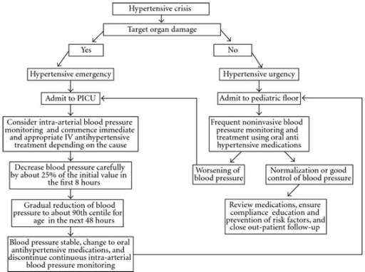 Proposed algorithm for the management of hypertensive c | Open-i