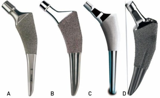 Types of mid-short stems. (A) Bencox M stem (Corentec, | Open-i