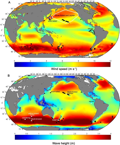 Global wind speed and wave height and the locations of | Open-i