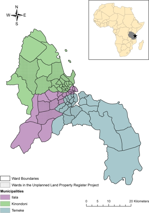 Dar ES Salaam Tanzania Map