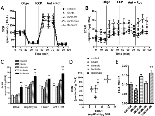 OCR and ECAR after overnight exposure to 18-carbon fatt | Open-i